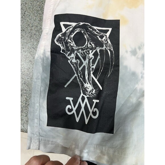 Welcome Skateboards Men's Yellow Blue Tie Dye Shorts Large - Picture 9 of 15